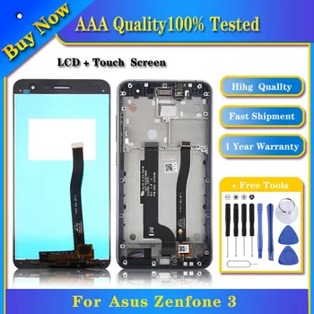 100% Протестированный OEM ЖК-экран для Asus ZenFone 3 ZE552KL Digitizer в Полной сборке с Рамкой (черный)