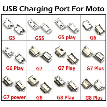 100 шт. для Motorola Moto G5 S G6 G7 Plus G8 Power, новый разъем для зарядки через Micro USB, док-станция для зарядного устройства, запасные части