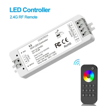 2,4 G Беспроводной светодиодный контроллер RF Пульт дистанционного управления CCT RGB RGBW светодиодные ленты, Контроллер светодиодного Освещения, Диммер DC12V-24V
