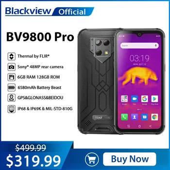 Blackview BV9800 Pro Первый в Мире Тепловизионный смартфон Helio P70 Android 9,0 6 ГБ + 128 ГБ Водонепроницаемый Мобильный телефон 6580 мАч