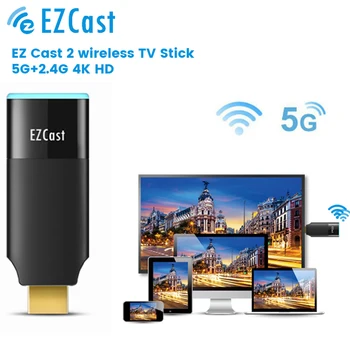 Ezcast 5G Беспроводной WIFI Адаптер TV Stick Дисплей Ключ Зеркало Экрана DLNA Видео Конвертер для Iphone 14 13 Android Телефон К телевизору