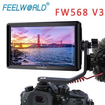 FEELWORLD FW568 V3 6-Дюймовый Полевой Монитор DSLR-камеры 3D LUT IPS Full HD 1920x1080 Поддержка HDMI Ввода-вывода, Наклона Рычага, Выходной мощности