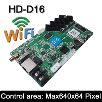 HD-D16 Бортовой WiFi полноцветный баннер, карта управления экраном, для улицы, для помещения полноцветный светодиодный дисплей, асинхронная карта управления