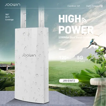 JOOWIN Двухдиапазонная 5 ГГц Высокомощная Наружная точка доступа 1200 Мбит/с 360-Градусный Всенаправленный охват Точка Доступа Wifi Базовая станция JW-EW72