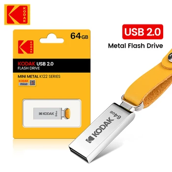 KODAK Мини металлические USB флэш-накопители ремешок для ключей флеш-накопитель USB2.0 флэш-накопитель 16 ГБ 32 ГБ 64 ГБ для автомобильных ноутбуков destops MacBook