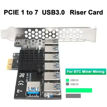 PCI-E Riser Card 1 Слот TurnI-Express От 1x до 16x USB 3.0 Для майнинга Специальная Riser Card PCIe Конвертер Для Майнинга BTC Miner