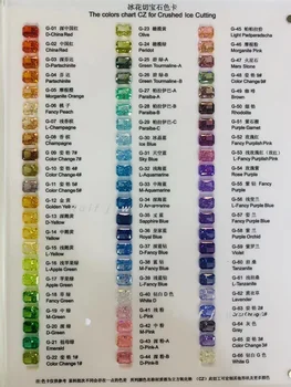 Ruif Высокое качество, таблица цветов, CZ для резки колотого льда, кубический цирконий, инструмент для драгоценных камней, цветная карта