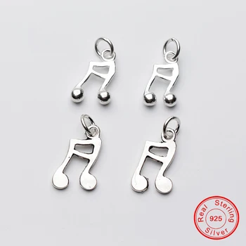 UQBing Fashion Мини-подвеска из стерлингового серебра 925 пробы с музыкальной ноткой для ювелирных изделий своими руками
