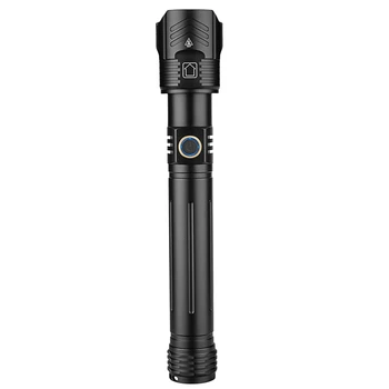 XHP160 Мощный светодиодный фонарик с USB Подзарядкой, увеличивающий масштаб, IPX6 Водонепроницаемый светильник-вспышка, 26650/18650