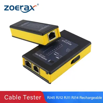Zoerax Перезаряжаемый Сетевой Кабельный Тестер RJ45 RJ11RJ12 Сетевая сеть LAN Ethernet RJ45 Кабельный Тестер LAN Сетевой Инструмент для ремонта Сети