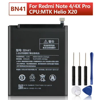 Аккумулятор BN41 для Xiaomi Redmi Note4 Pro Redrice Note 4X 4G + Аккумулятор для телефона Redmi NOTE 4 4100 мАч