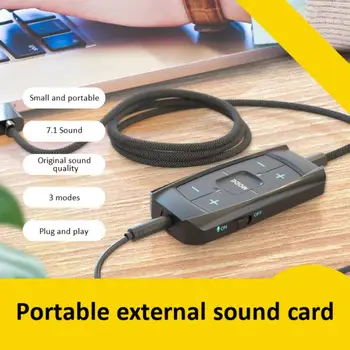 Внешняя звуковая карта USB с разъемом от 7,1 до 3,5 мм Аудио Микрофон Адаптер для наушников для ноутбука Macbook Звуковая карта мобильного телефона