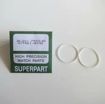 Водонепроницаемая Прокладка из Часового стекла Высотой 1,75 мм Диаметром от 16 мм до 40 мм с пластиковым двутавровым кольцом шириной 0,4 мм для Часов Crystal W0302