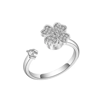 Вращающиеся Регулируемые кольца для женщин, мужчин, расслабляющее кольцо, эстетический ювелирный подарок, модное кольцо, 2 шт.