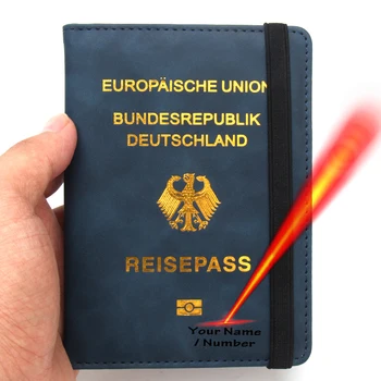 Германия, Обложка для паспорта, Pu Чехол для паспортов, Дорожный кошелек, Держатель для карт, Держатель для паспорта Bundesrepublik, Настраиваемые имена