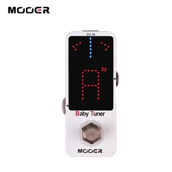 Гитарная педаль Mooer Baby Tuner с высокоточным светодиодным дисплеем True Bypass для большинства электрогитар, бас-гитара, Хроматическая педаль тюнера