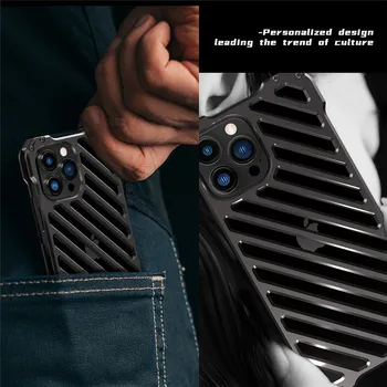 Горячо! Металлический Корпус из алюминиевого сплава с Полым Дизайном для iPhone 13 12 Pro Max Mini Out, суперударопрочная защитная крышка-броня