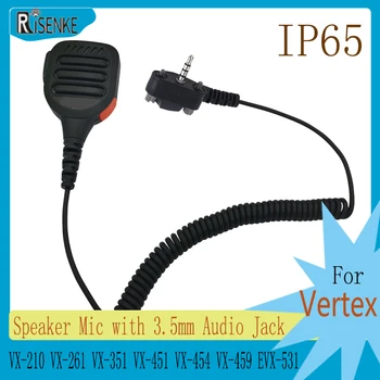 Динамик RISENKE с микрофоном с аудиоразъемом 3,5 мм для Vertex VX-210 VX-410 VX-231 VX-261 VX-264 VX-351 VX-451 VX-454 VX-459 EVX-531, IP65