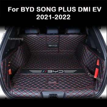 Для BYD SONG PLUS DMI EV 2021 2022 Автомобильный Стайлинг Из Искусственной Кожи, Защитный Коврик для багажника, Catpet, Внутренняя Накладка, Автоаксессуары