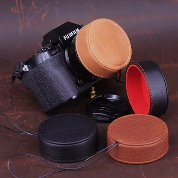 для Fuji Fujifilm xs10 x-s10 аксессуары для фотоаппаратов ручной работы из натуральной кожи крышка объектива защита объектива камеры 15-45 мм крышка объектива