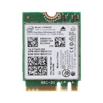 для Intel Wireless-AC 3165 3165NGW Двухдиапазонный Wi-Fi BT NGFF для M.2 WiFi карты