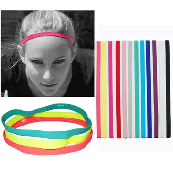 Женские Мужские аксессуары для волос ярких цветов, эластичные ленты для волос для Йоги, спортивная противоскользящая повязка на голову, эластичная повязка на голову