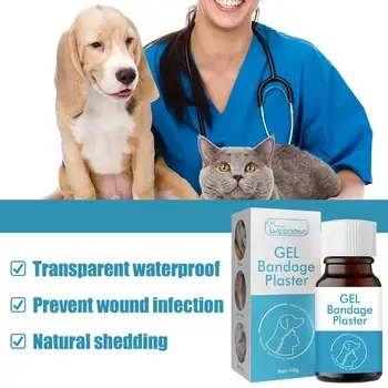 Жидкий пластырь для ран домашних животных водонепроницаемый дышащий заживляющий рану для собак N7r3