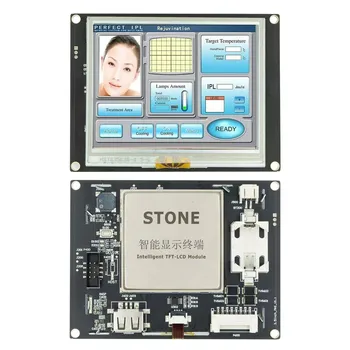 Каменная 3,5-дюймовая панель с ЖК-экраном, порт UART, которым может управлять любой микроконтроллер с помощью простого мощного набора команд