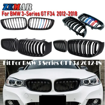 Карбоновые/Черные Гоночные Решетки Переднего Бампера, Решетки Для Почек BMW F34 3 Серии GT GT3 Gran Turismo M Sport Power Accessories