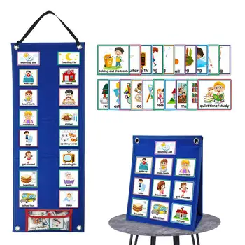 Карманный календарь с таблицей поведения детей, наклейка с таблицей, Многофункциональный Детский обучающий календарь, Водонепроницаемый, прочный навсегда