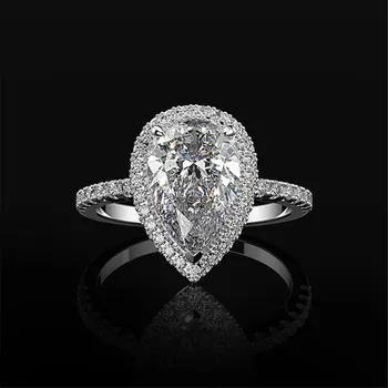 Кольцо с микромощеным камнем в стиле Бохо, Романтические Роскошные Свадебные обручальные кольца Оптом, ювелирные изделия, подарки, кольцо в форме капли