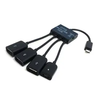 Концентратор USB Type C, 4 Порта USB, Концентратор с несколькими OTG, 4 Порта Type-C, USB-Концентратор для зарядки, Кабельный Разъем, Адаптер