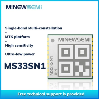 Модуль GNSS MinewSemi MS33SN1 PVT-выход Однополосный с несколькими созвездиями GPS BDS ГЛОНАСС GALILEO QZSS