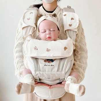 Мягкий Хлопчатобумажный детский Нагрудник, Мультяшная Подставка для табурета, Защитный чехол, салфетка для кормления младенцев, полотенце для слюны новорожденных