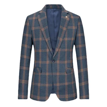 Новый пиджак, мужские модные топы, Приталенный красивый весенне-осенний мужской костюм, пальто, Британский повседневный мужской белый блейзер, однотонный пиджак 5XL