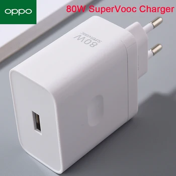 Оригинальное Зарядное устройство SuperVOOC Мощностью 80 Вт USB Super Fast Charging Adapter 6.5A TYPE C Кабель Для OPPO RENO 5 6 7 8 PRO Find X2 X3 X5 eu/us