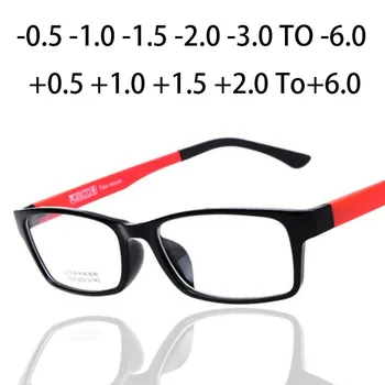 Очки в пластиковой оправе TR90, Женские Мужские Очки, Оптические Суперлегкие Очки для Близорукости по Рецепту от -0,5 до -6,0, Дальнозоркость от + 0,5 до + 6,0
