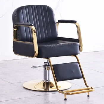 Парикмахерские кресла для укладки педикюра, Эстетическое Эргономичное Роскошное Золотое Вращающееся Кресло, Косметолог, Мебель для салона Stuhl MQ50BC