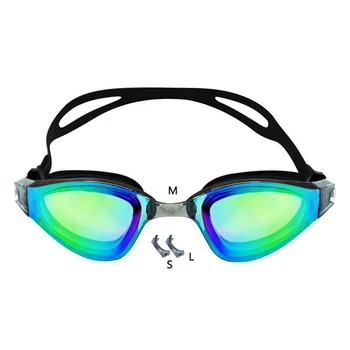 Плавательные очки для плавания, Очки для взрослых и детей, Цельные затычки для ушей, Гальванические противотуманные аксессуары для плавания высокой четкости