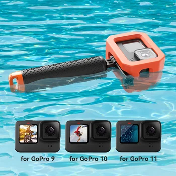 Плавающий защитный чехол с ручной подставкой для камеры GoPro Hero 11 10 9, плавающий чехол для аксессуаров Gopro, Дайвинг, серфинг