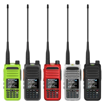 Портативная рация с двусторонним радиовещанием, цветной дисплей UHF/VHF/AM/FM