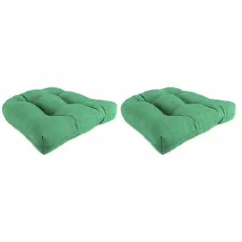 Производство Jordan 18 x 18 дюймов Уличная плетеная подушка для сиденья с квадратным ворсом - комплект из 2
