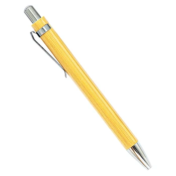 Ретро Шариковая ручка из бамбукового Дерева 1,0 мм с пулевым наконечником, Школьные Письменные принадлежности, Деловая подпись, Офисные принадлежности, Рекламные подарки