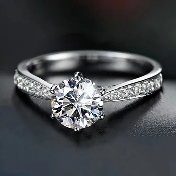 Роскошное кольцо с бриллиантом из стерлингового серебра 925 пробы, красивое женское сердечко, красивое модное свадебное украшение для женщин
