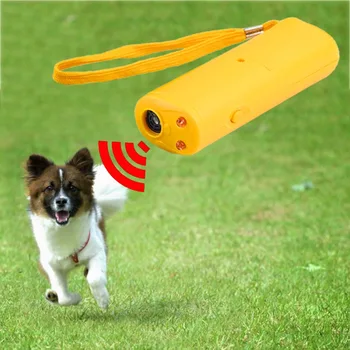 Светодиодный Ультразвуковой Отпугиватель для дрессировки собак с защитой от Лая, Контрольное Тренажерное устройство 3 в 1, Устройство для дрессировки собак с защитой от лая, Останавливающее Лай
