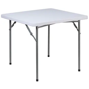 Складной 35-дюймовый стол-прочный складной стол для улицы и помещения, идеально подходящий для кемпинга и пикника, карточного стола или стола для рукоделия