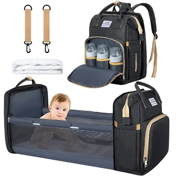 Складные многофункциональные водонепроницаемые детские подгузники, сумки для кроватки, рюкзак, портативный для малышей и мам