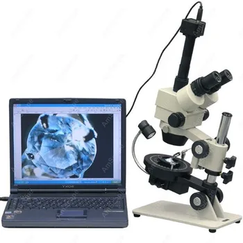 Стереомикроскоп Jewel Gem с зумом-AmScope поставляет 3,5 X-90X стереомикроскоп Jewel Gem с зумом + камера 5 М
