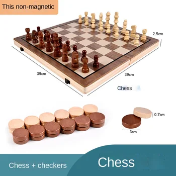 Трансграничные деревянные закругленные углы, складные шахматы 