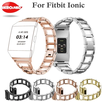 Умный ремешок для часов Fitbit Ionic Band Роскошный ремешок из нержавеющей стали Со стразами, Умные часы, Металлический сменный браслет-трекер на запястье